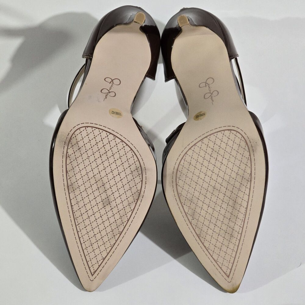 Jessica Simpson - Size 10 - High Heel - Stilleto Patent Faux Leather - Brown - Picture 8 of 10
